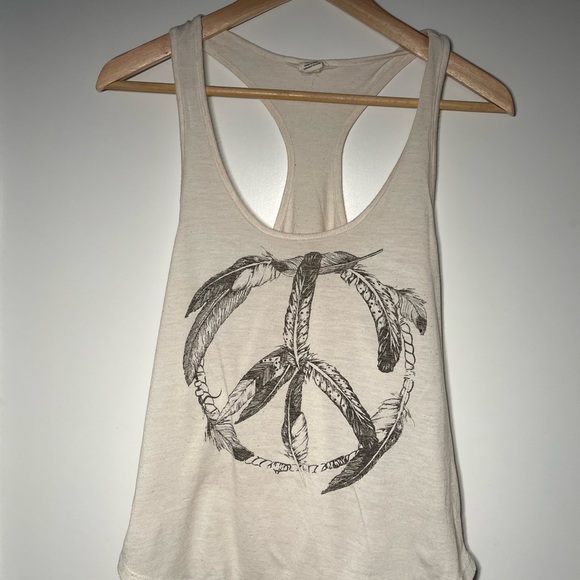 White & Grey Halter Tank Top (US Large) - Picture 1 of 2